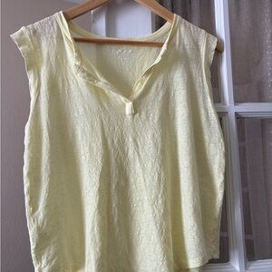 LOFT Light Yellow Tank Top